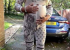 Kellycd2022 in white see thru catsuit