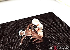 cg ebony sci-fi dickgirl alien bangs a hot hotty in the space sation