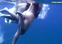 Underwater video with beauteous lassie from Underwater Show