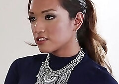 Gorgeous shemale Jessica Fox fucks submissive crossdresser in his ass