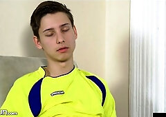 Johny Cherry looks sexy in his kit, jerks off without it