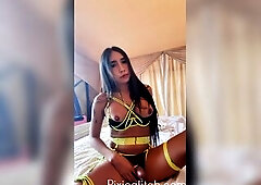 Trans Chick Squirts Hawt Cum After Jerking Off