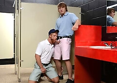 Restroom anal with Tom Faulk and Bennett Anthony
