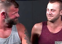 Interview followed by raw manly sex