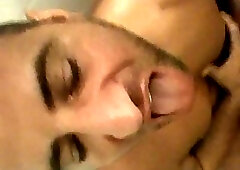 Pissing right into the mouth