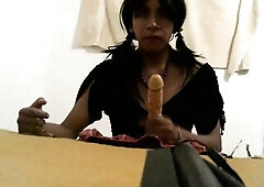 Joselynne Crossdresser Oral job And Masturbating Large Vibrator Previous to Using In My Butt 1 of three