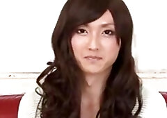 Asian ladyboy gets made up before riding a hard dick