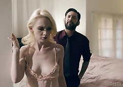 Athena Rayne gets facial after hardcore sex with one brutal guy