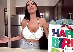 Hot MILF Victoria June Gives Stepson Birthday Sex
