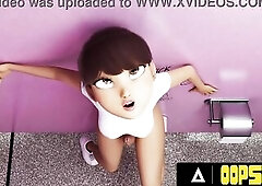 Sexy Gloryhole Bang With 2 Funa-Hottie! CG ANIMATION!