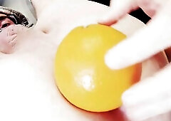 MY TEEN BOYPUSSY LIKES VITAMIN C: APPLE ???? & ORANGE ???? ANAL INSERTIONS & GAPING!