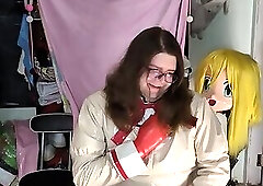 PVC Madoka Cosplay, Gagged and Humping Vibraitor Inflatable