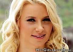 Lesbian newbies anally fuck double dildo