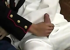 Two Service Men having a good time with each other