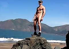 Beach jack off Xxl Boner Squirt