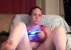 Gorgeous hotty smokin' cigarette and playing movie scene games, during the time that I film up her mini suit