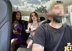 Breasty Black mother I'd like to fuck Exposes Her Giant Titties and Fingers Her Juicy Snatch in a Shared Ride