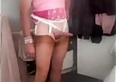 Pink sissy dress bulge