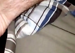 POV action as hung dude jacks on his rod