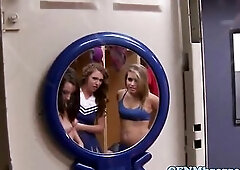 Femdom cheerleaders reverse gangbanging fortunate chap