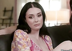 Energetic foursome that includes a wild sex teach