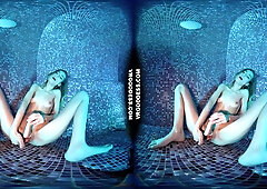 Poppy In The Sauna Using A Clit Sucking Toy Getting Hot And Steamy