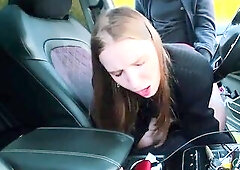 Car Doxy Sucks & Gets Drilled After Catching a Public Jerk - POV