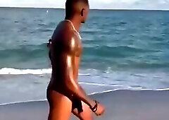 men naked on the beach