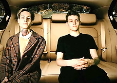 Teddy ravaged in bumfuck in the back seat of a camper