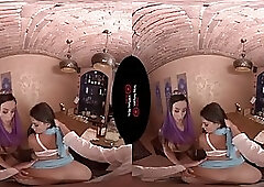 Busty ladies are in the mood for a threesome with a horny guy, until they cum