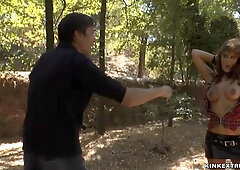 Titty Euro hoe ravaged in public