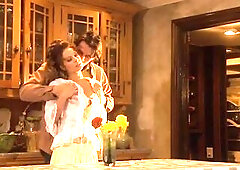 Breasty Brunette hair Floozy Slams Her Leaking Pussy on Manuel's Huge Meat