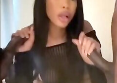 Thick Ebony TS Gets Hard Spitroasted
