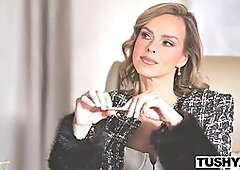 TUSHY Gorgeous MILF Boss Lady Serenity Cox Gets Her First Anal Fantasy At The Office: Porn