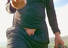 Stroll with erect and flaccid penises