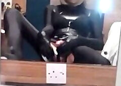 Quick sex doll mirror wank