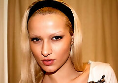 POV dick-sucking session with a passionate blonde chick Cherry Kiss