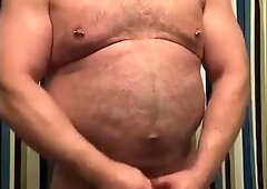 Amateur Daddy Bear Jacks Off In Bathroom Solo8888