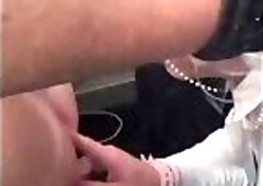 Tranny granny loves young guys spunk
