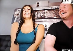 AMATEUR EURO - Wicked Whore July Johnson Isn't Afraid To Suck And Bang Her BF's Wang On Camera