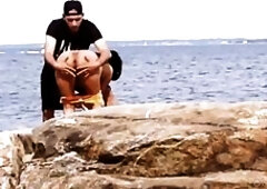EXPOSED BEACH Minah Khali Black Public Exhibitionist Wife Reality Guess What Beach This Is