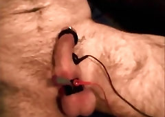 E-Stimming untill I BLOW on my stomach!!