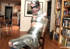 Chrissy Marie - Sexy Secretary Strapped & Wrapped Up Tight!