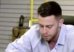 Trashy looking tramp Sarah Jessie is face fucked before a hardcore pussy pounding