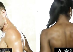 Logan Pierce receives the most excellent massage ever from the black female-dominant Ana Foxxx.