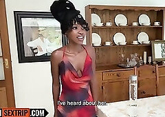 Super Tight Black Teen RAILED ROUGH By Big White Cock After Sloppy Head