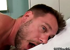 Buff doctor cum sprays getting fucked