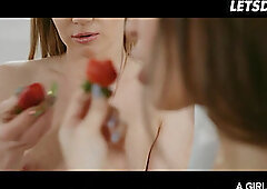 A GIRL KNOWS - Lesbian Babes Lilu Moon And Melissa Benz Squirt From Intense Fingering And Licking