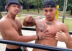 BTS experience showcasing horny Latino hunks