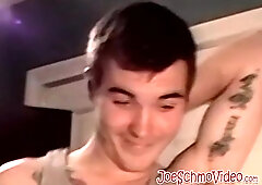 Tattooed young amateur fills mature gays mouth with hot cum